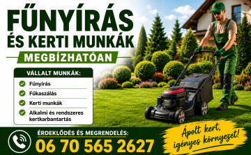 Fűnyírást és kerti munkákat vállalnak Dombóvár környékén